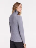 Classic gray turtleneck sweater
