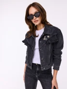 Dark gray denim jacket