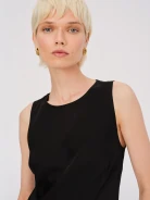 Czarna satynowa sukienka z wiskozy