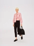 Elegant cigarette pants in chocolate brown