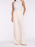 Elegant cream trousers with pleats