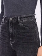 Dark gray fitted jeans