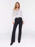 Black high-waisted jeans