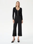 Black ⅞ pants with decorative legs