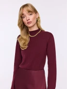 Light burgundy wool sweater with cashmere