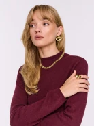 Light burgundy wool sweater with cashmere