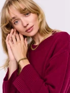 Wool sweater in burgundy