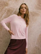 Pink wool sweater with cashmere