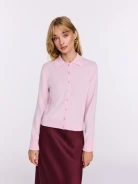 Pink wool sweater with cashmere