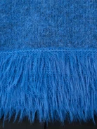 Cornflower blue short-sleeved sweater with mohair and wool