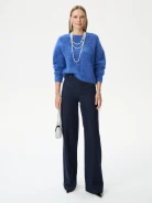 Cornflower blue sweater with alpaca wool