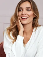 BLOUSE WITH PLEATS AT SLEEVES