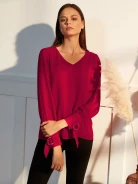 BLOUSE WITH BINDING AT THE SLEEVES