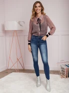 BLOUSE WITH BINDING AT THE NECK