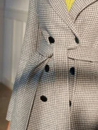 WOOLEN COAT WITH PEPITAS