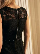 SLEEVELESS LACE DRESS