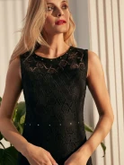 SLEEVELESS LACE DRESS
