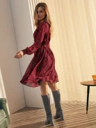 MIDI DRESS WITH ENVELOPE NECKLINE