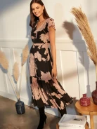 MIDI DRESS WITH FLORAL PATTERN