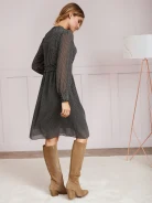 MIDI DRESS WITH DELICATE PATTERN