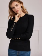 FITTED SWEATER WITH RIBBED FABRIC