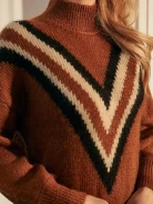 OVERSIZED SWEATER WITH HALF TURTLENECK