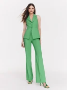 Green viscose suit vest