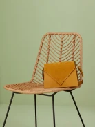 YELLOW LEATHER HANDBAG