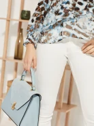 TRAPEZE BLUE HANDBAG