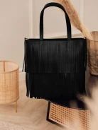 SHOPPER BAG WITH TASSELS