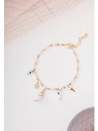 PEARL BRACELET WITH CHARMS