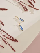 LONG BLUE EARRINGS