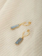 EARRINGS WITH INSET STONES