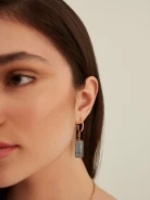 EARRINGS WITH INSET STONES