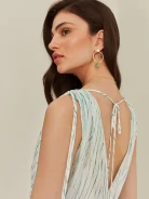 HOOP EARRINGS WITH STONE CHARMS