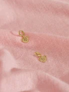 GOLD PLATED HEART EARRINGS