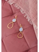 LONG EARRINGS WITH BLUE STONE