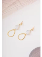 LONG EARRINGS WITH BLUE STONE