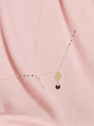 GOLD-PLATED ROSETTE NECKLACE