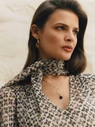 GOLD-PLATED ROSETTE NECKLACE