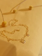 GOLD PLATED NECKLACE WITH PENDANTS