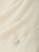 GOLD-PLATED MOON NECKLACE