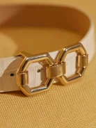 WHITE LEATHER STRAP
