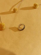 WIDE RING WITH BLACK STONES