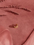 GOLD-PLATED RING WITH CHAIN MOTIF