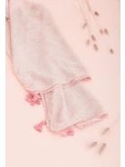 SCARF WITH PINK TASSELS