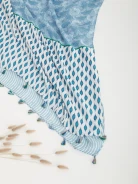 BLUE PATTERNED SCARF