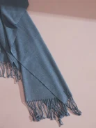 BLUE WOOL SHAWL