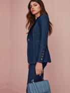 BLUE QUILTED HANDBAG