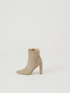 Beige heeled boots